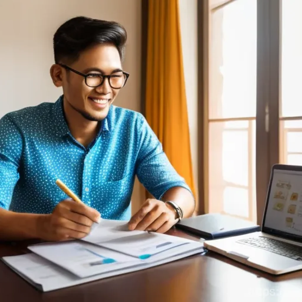 미얀마 항공사별 항공권 비교 - **Prompt: "A meticulous Spanish traveler, sitting at a modern, light-filled desk at home, surrounded...